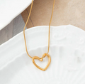 Gold-Plated Anti Tarnish Heart Themed Necklace