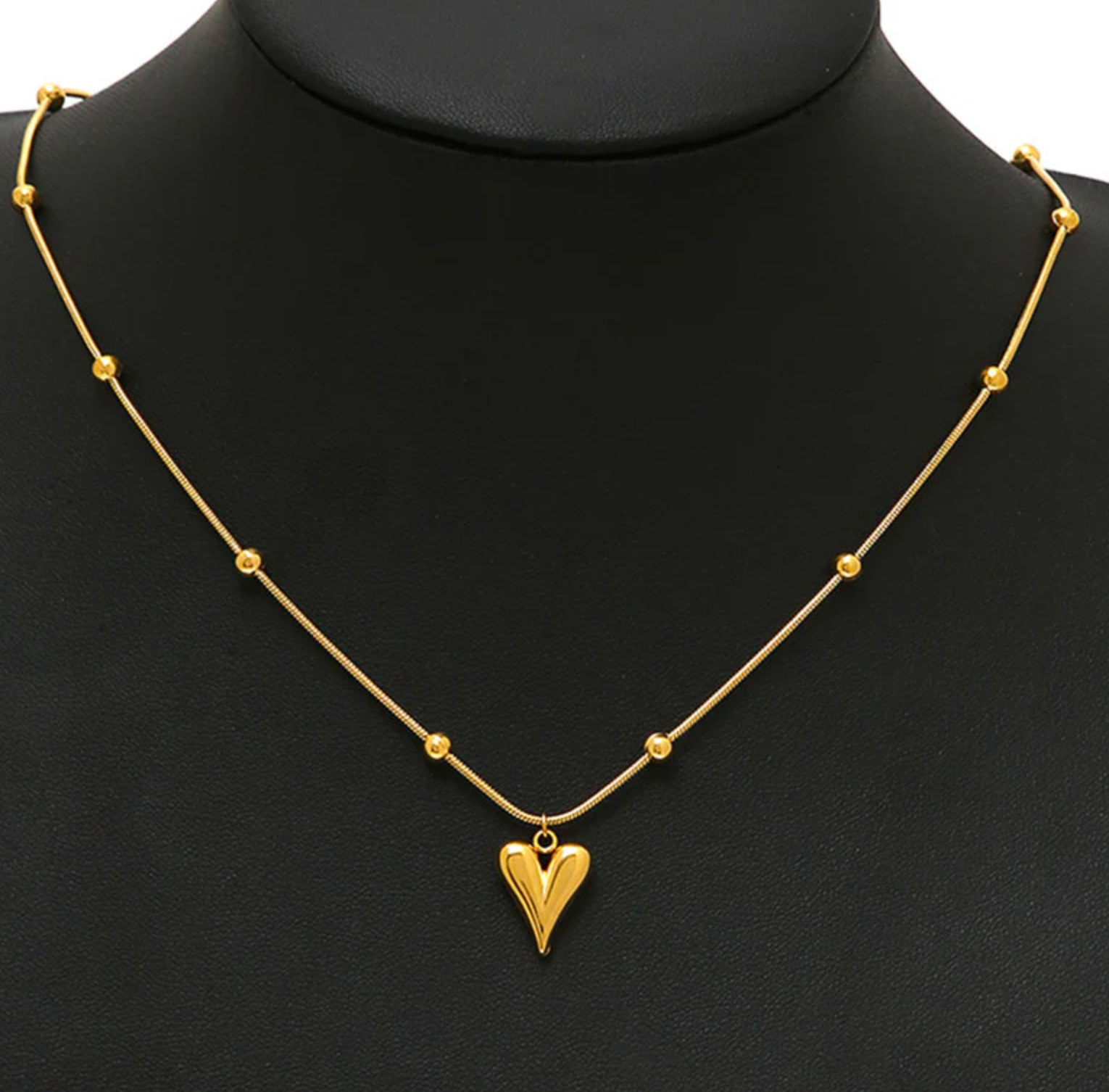 Gold-Plated Anti Tarnish Heart themed Necklace