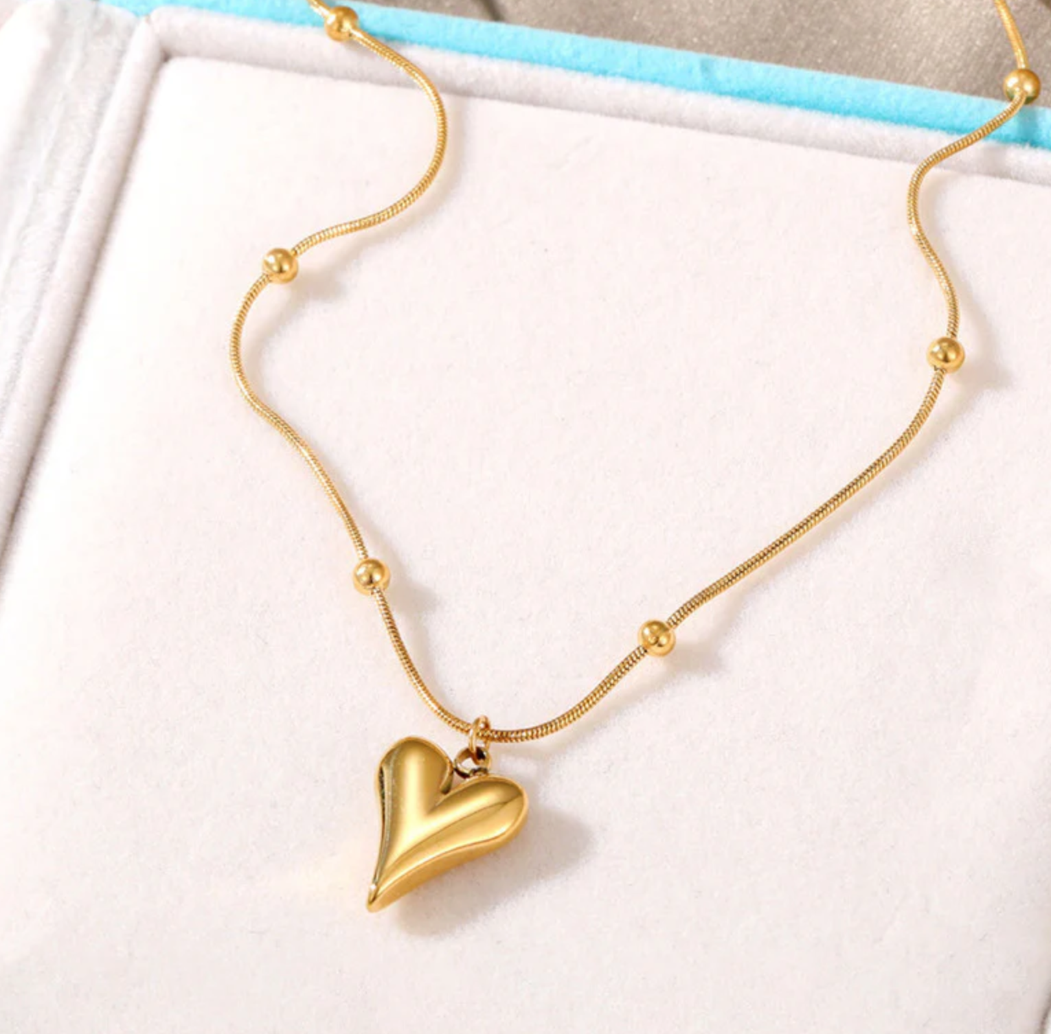 Gold-Plated Anti Tarnish Heart themed Necklace