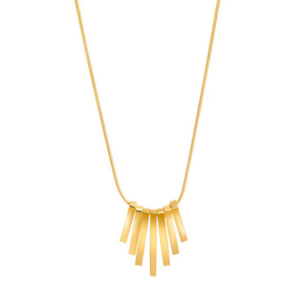 Dangling Stripes Pendant Necklace
