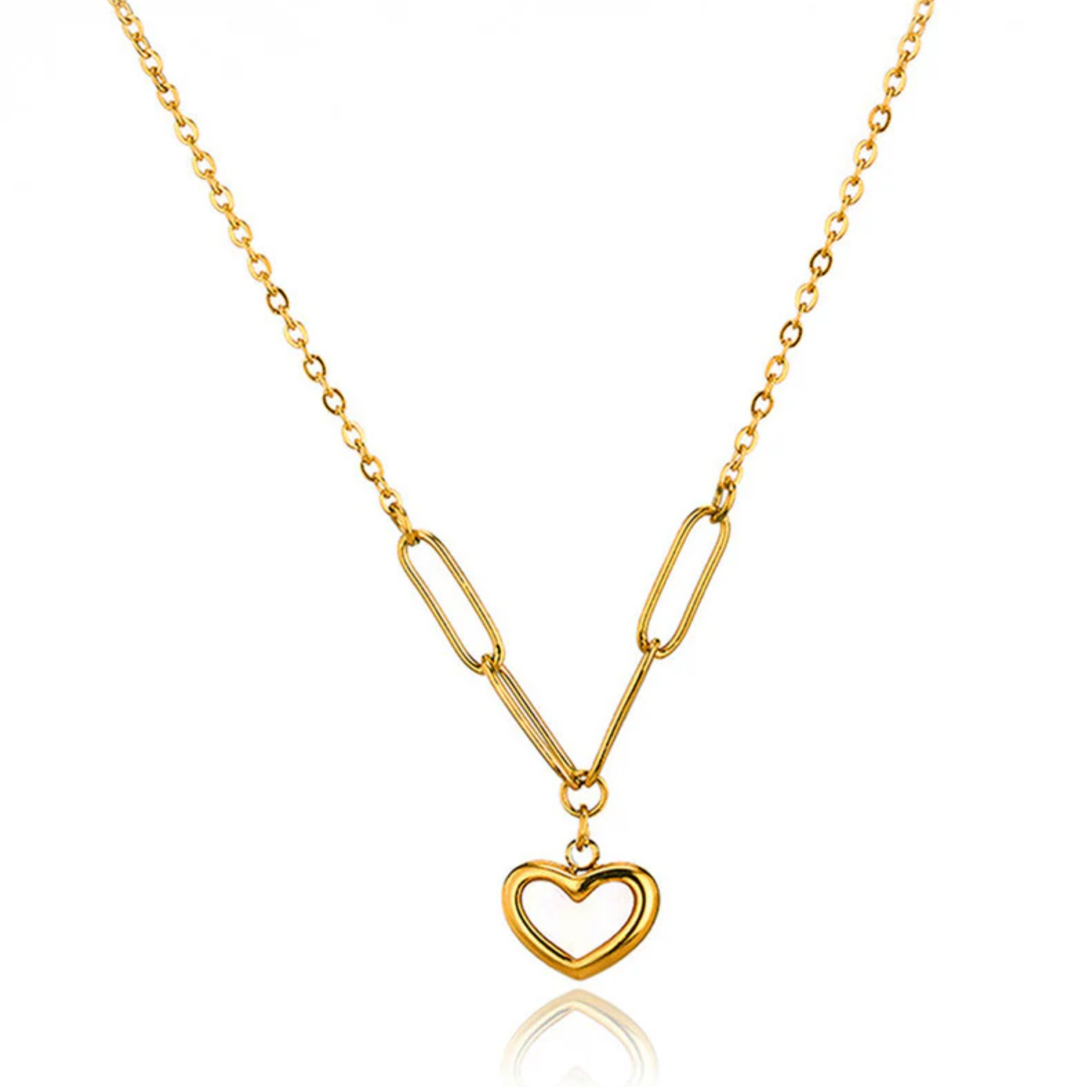 White Heart Themed Necklace