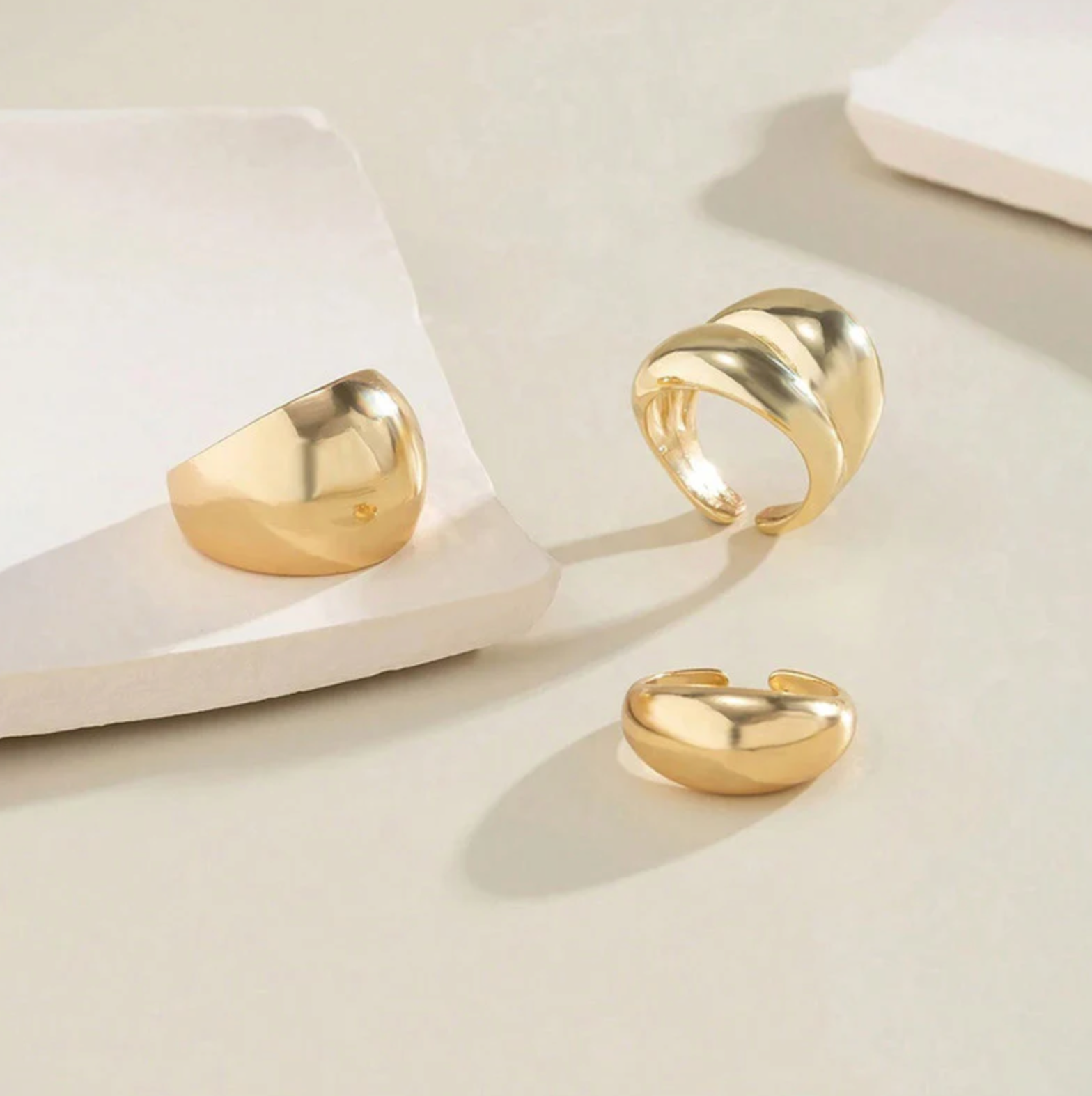 Set of 3 Stackable Finger Rings