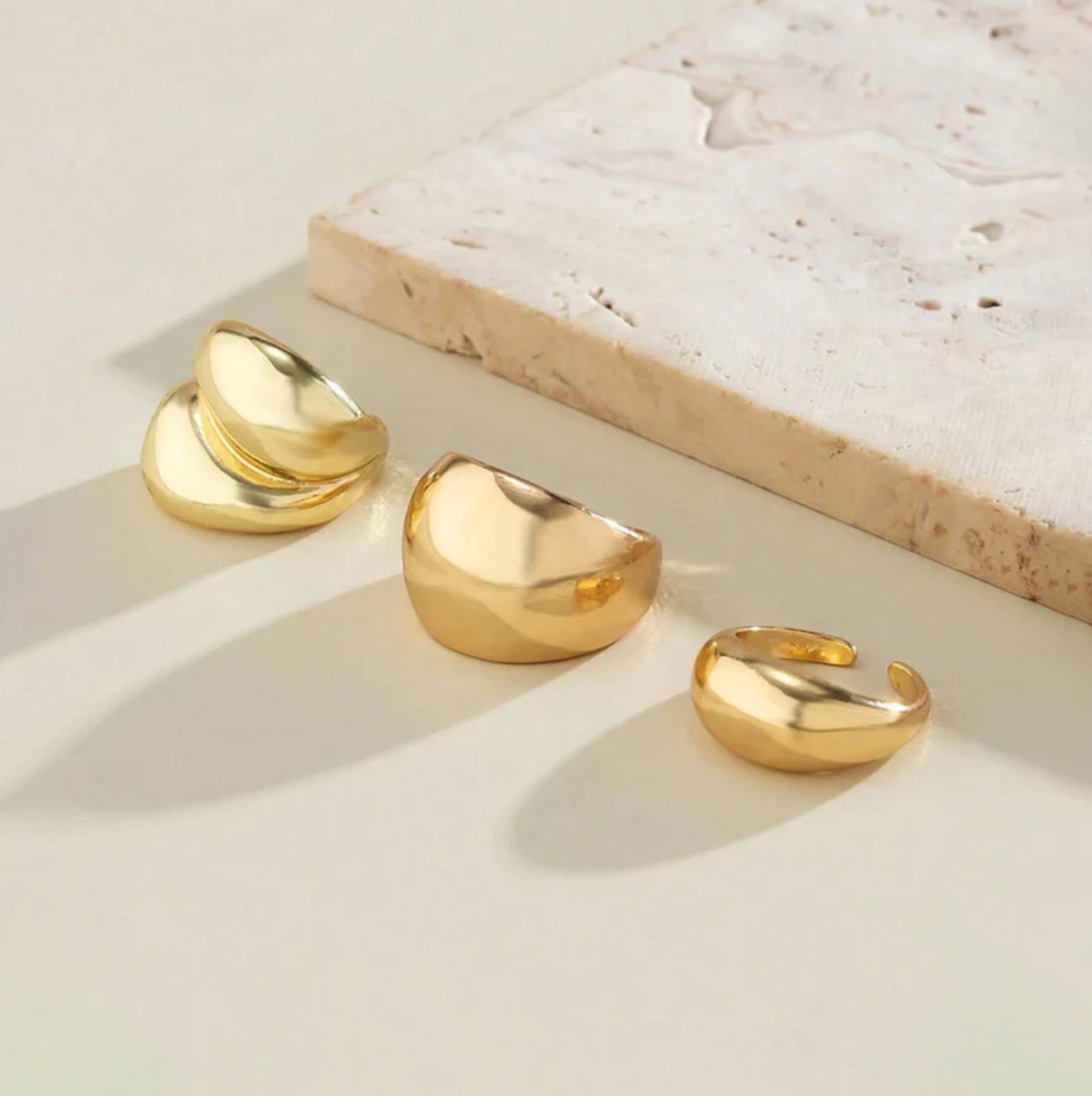 Set of 3 Stackable Finger Rings