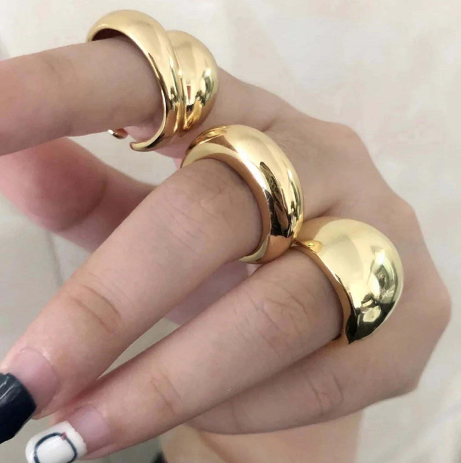 Set of 3 Stackable Finger Rings