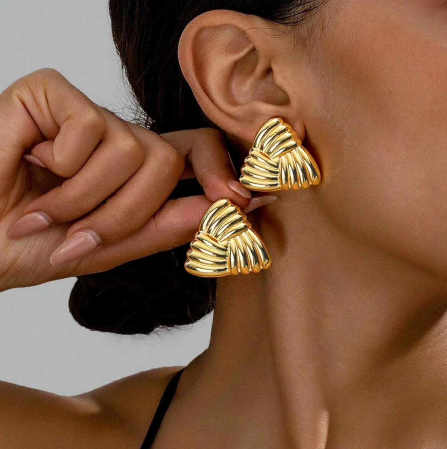 Triangular Stud Earrings