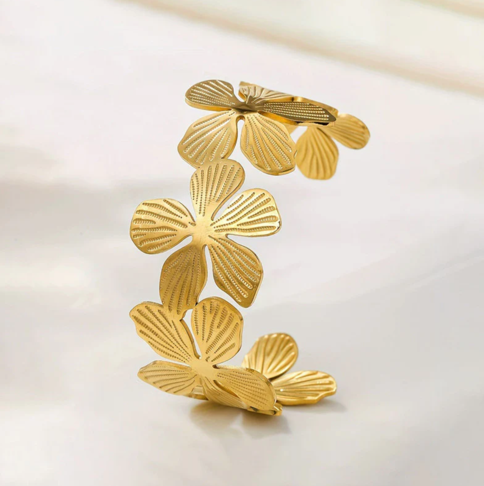 Floral Themed Cuff Bracelet