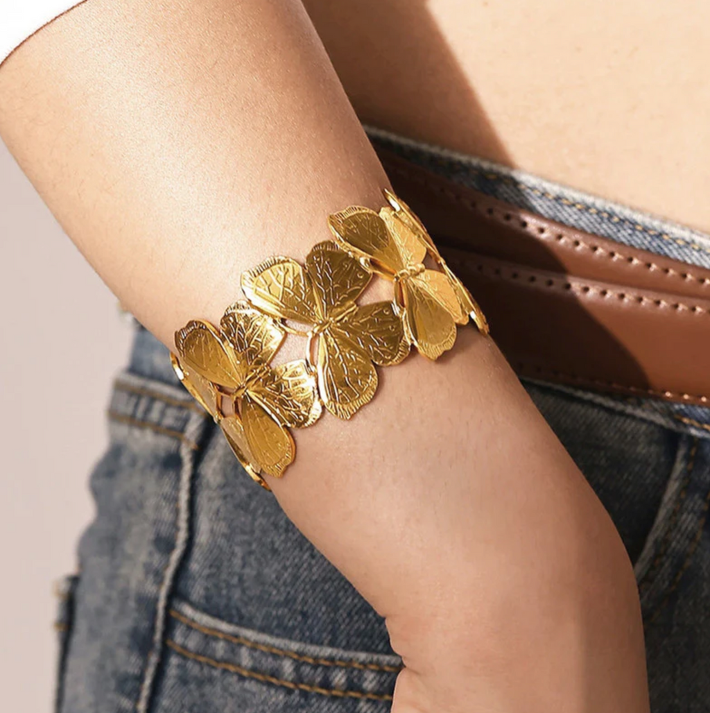 Butterfly Themed Cuff Bracelet