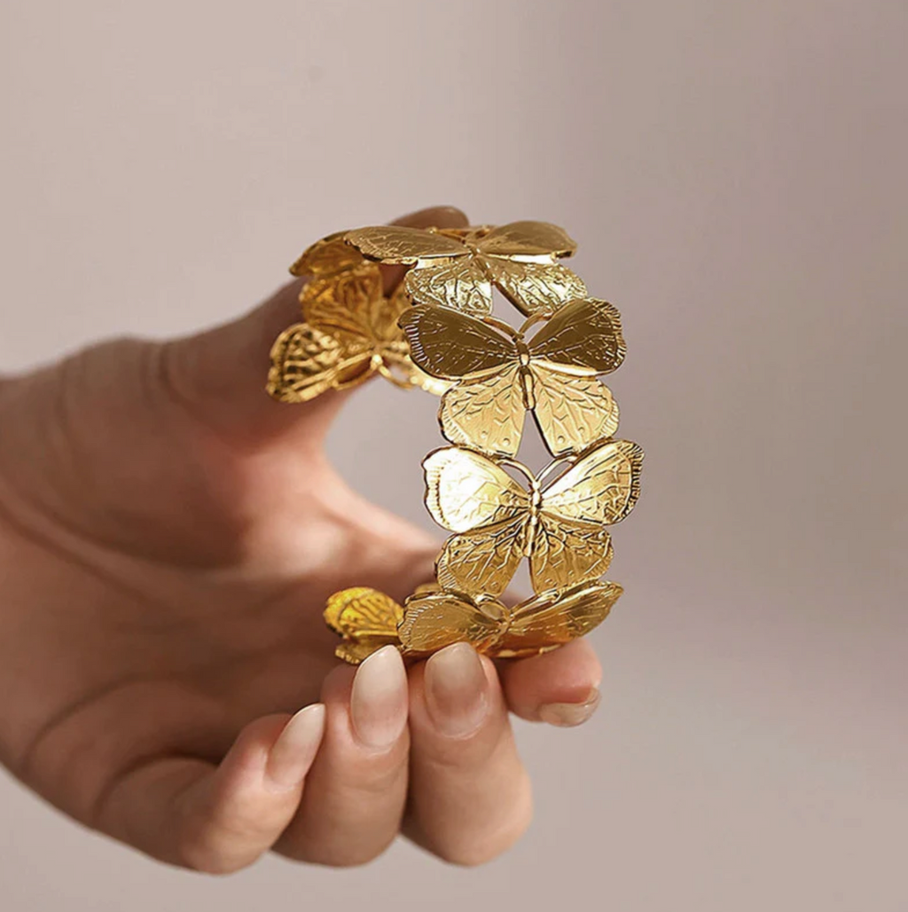 Butterfly Themed Cuff Bracelet