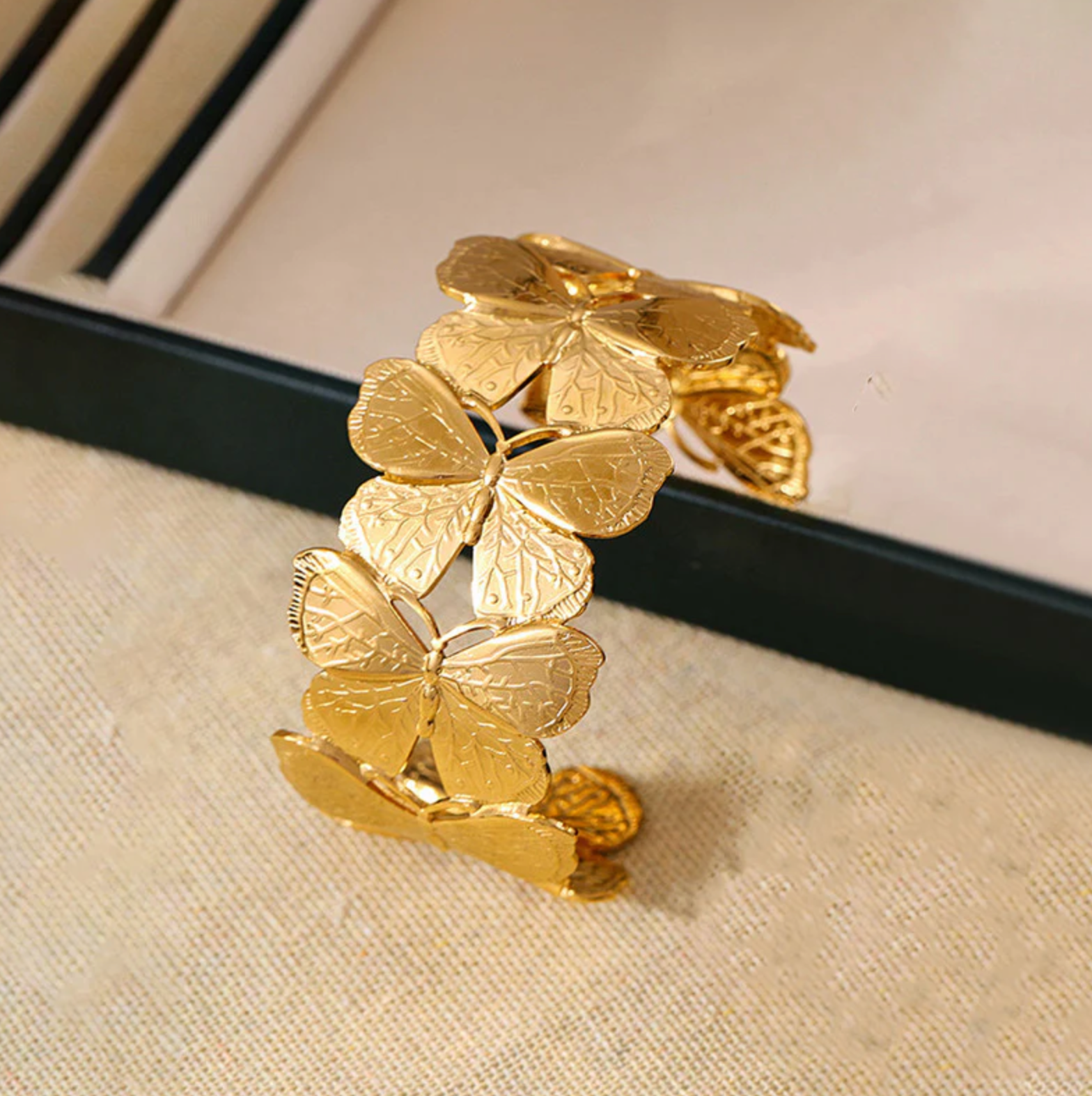 Butterfly Themed Cuff Bracelet