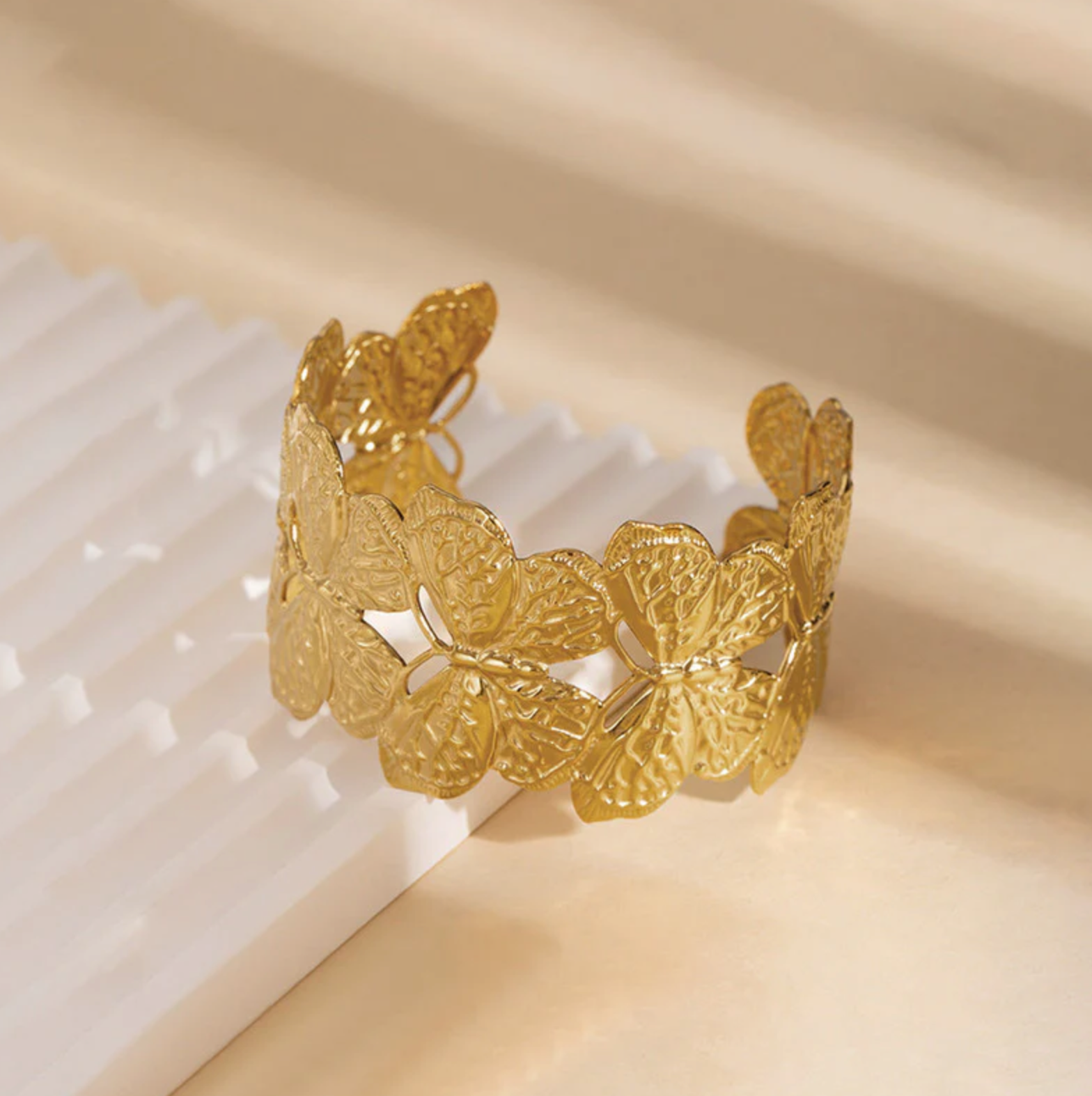 Butterfly Themed Cuff Bracelet