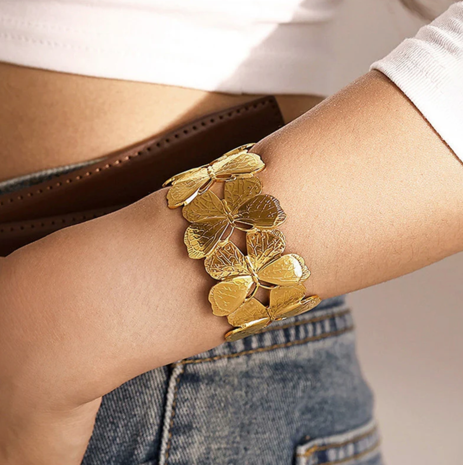 Butterfly Themed Cuff Bracelet