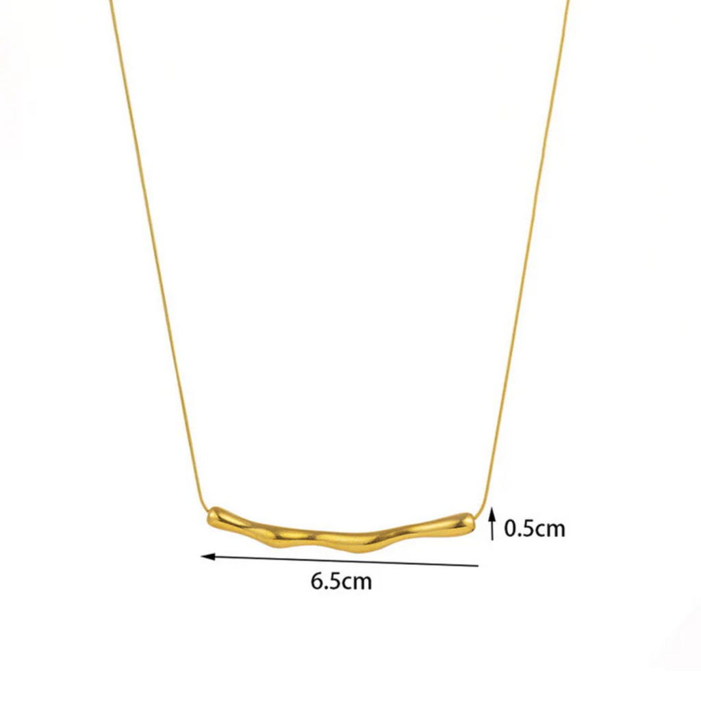 Gold Plated Anti Tarnish Arc Chain Necklace